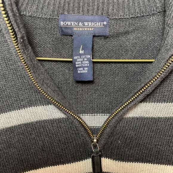 Bowen & Wright Striped 1/4 Zip Size: M - Picture 2 of 4